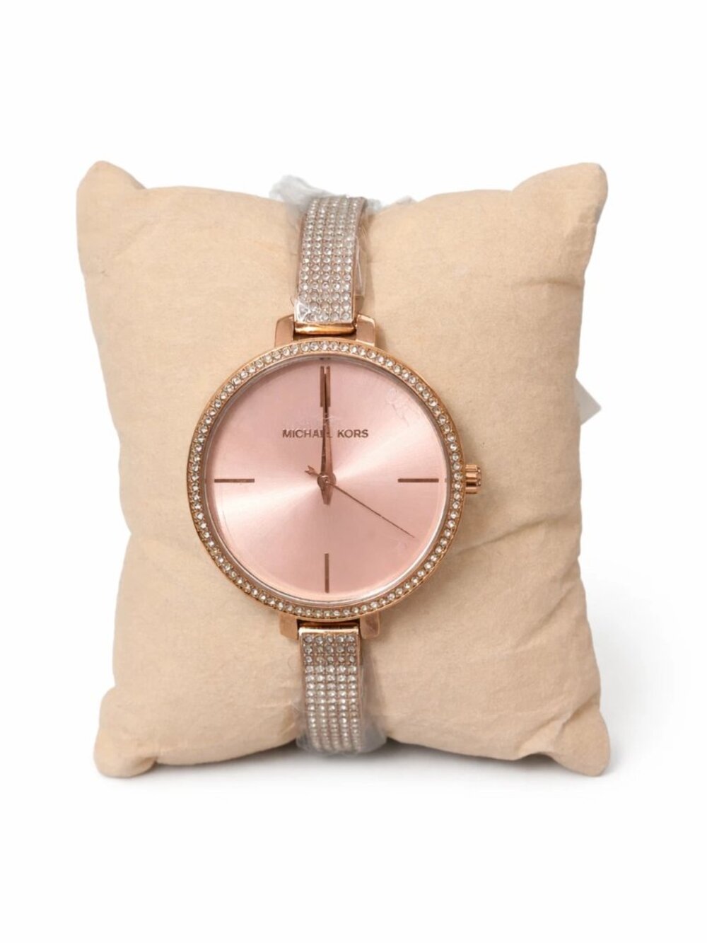 Michael Kors Jaryn Women's Rose Gold-Tone Crystal Watch MK3785 36mm